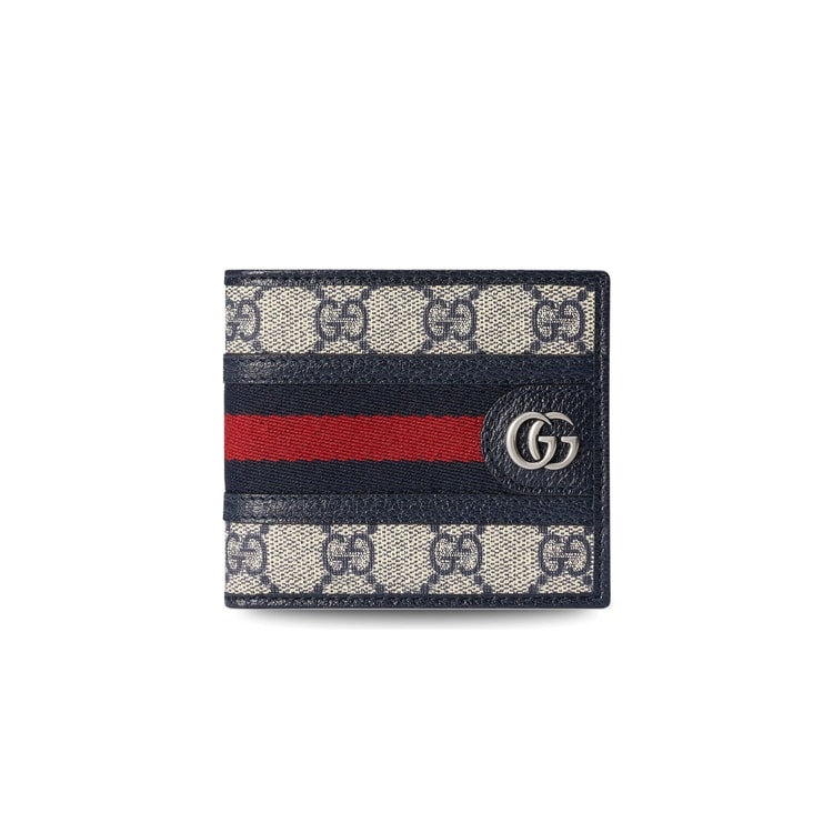 Gucci Ophidia GG Wallet Beige and Blue For Men 4.3in/11cm GG 597606 96IWN 4076