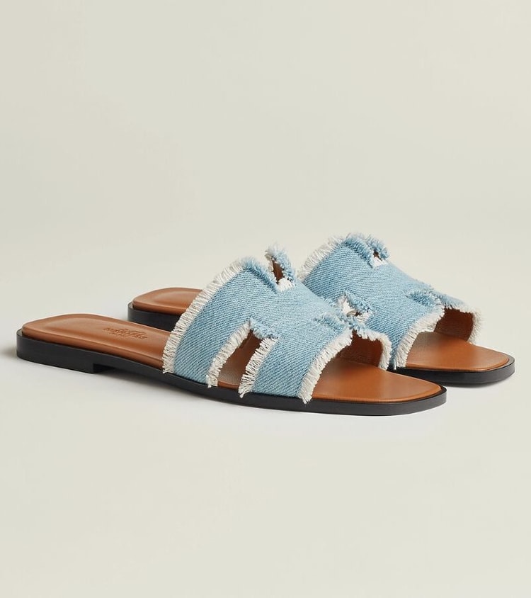 Hermes Oran Sandal Bleu Clair For Women- H241060Z CB340