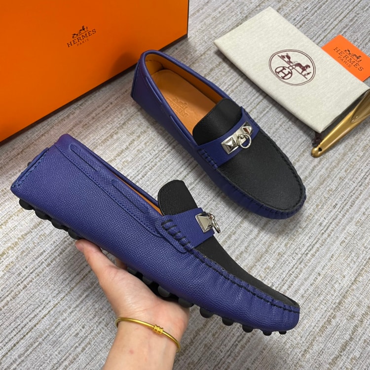 Hermes Irving Loafer Blue/Black For Men