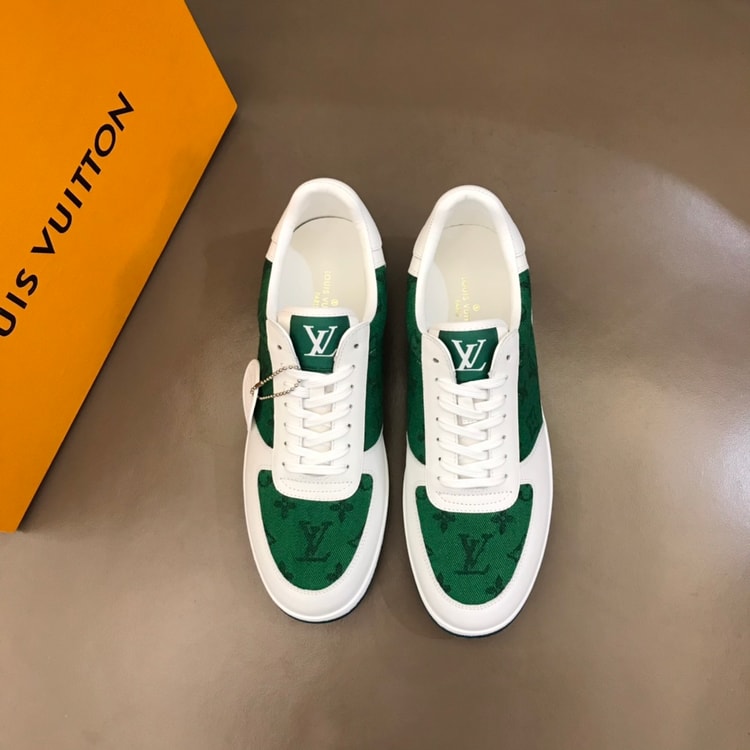 Louis Vuitton Rivoli Sneaker Monogram Metallic Canvas Green/White For Men LV