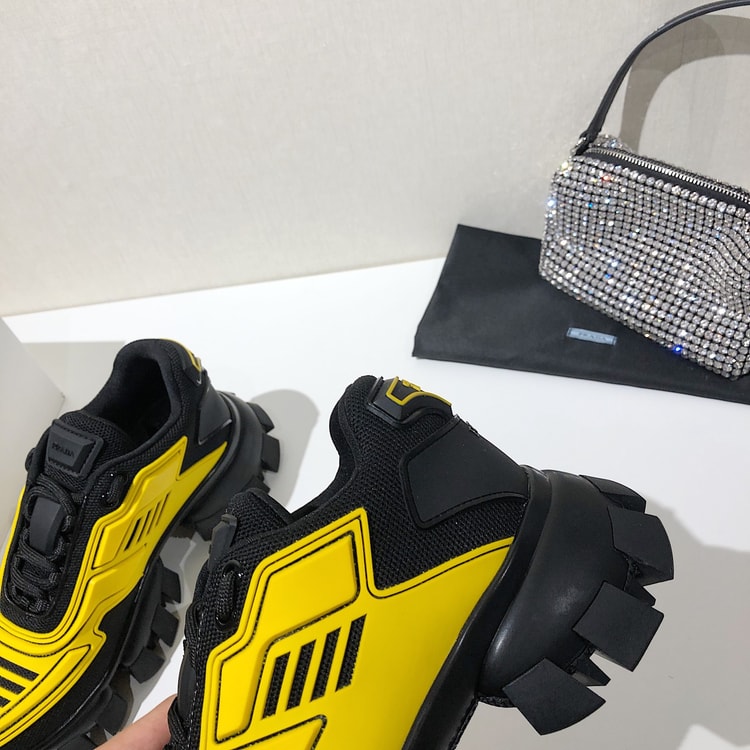 Prada Cloudbust Thunder Sneakers Yellow/Black For Women 2.4in/60mm PRD 2EG293_3LFV_F0010