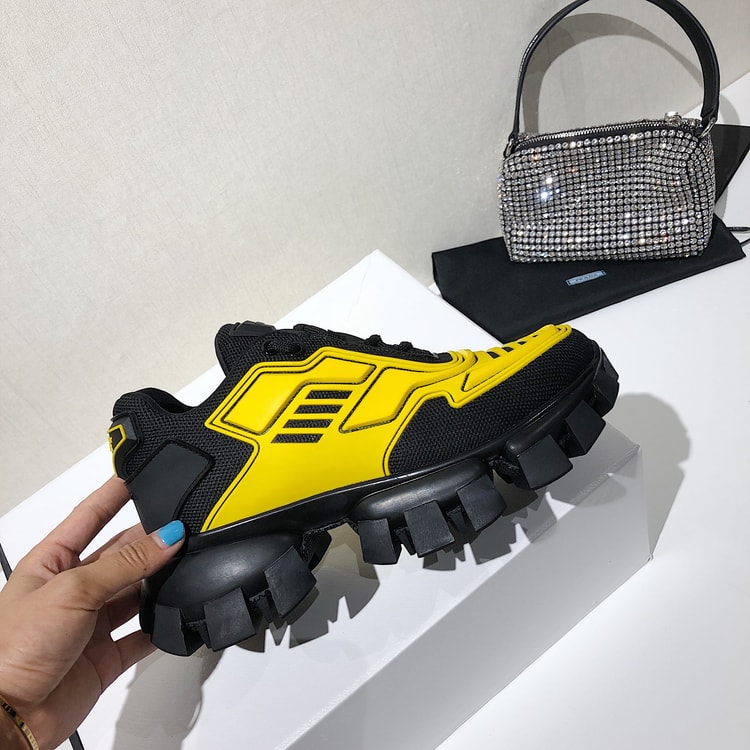 Prada Cloudbust Thunder Sneakers Yellow/Black For Women 2.4in/60mm PRD 2EG293_3LFV_F0010