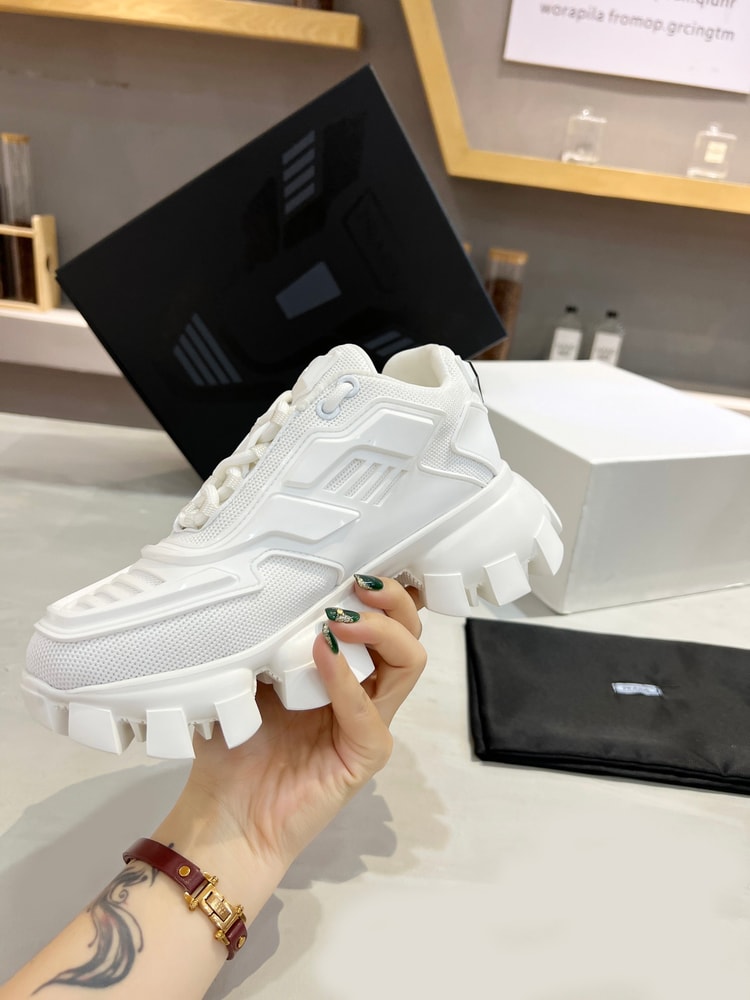 Prada Cloudbust Thunder Sneakers White For Women PRD ?1E819L_3KR2_F0009_F_050