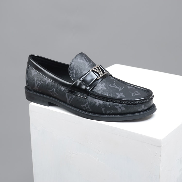 Louis Vuitton Monte Carlo Mocassin Canvas Black For Men
