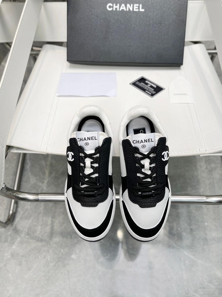 Chanel Sneakers White/Black For Women, Women's Shoes