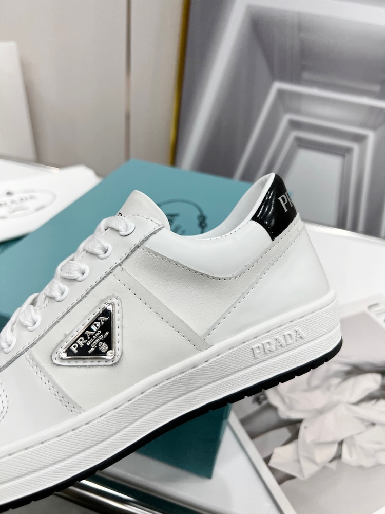 Prada Downtown Perforated Sneakers White/Black For Women 1.2in/30mm PRD 1E792M_3LJ6_F0964_F_030