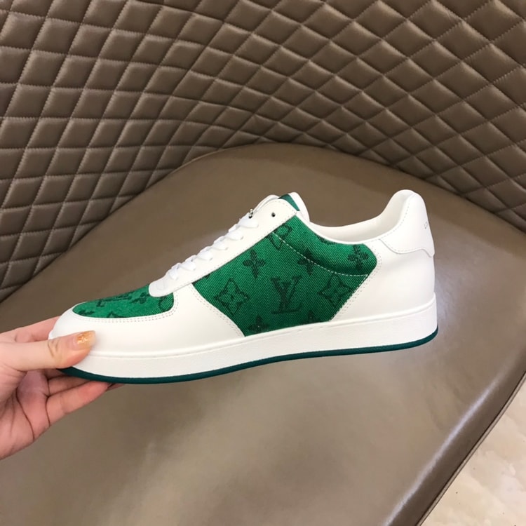 Louis Vuitton Rivoli Sneaker Monogram Metallic Canvas Green/White For Men LV