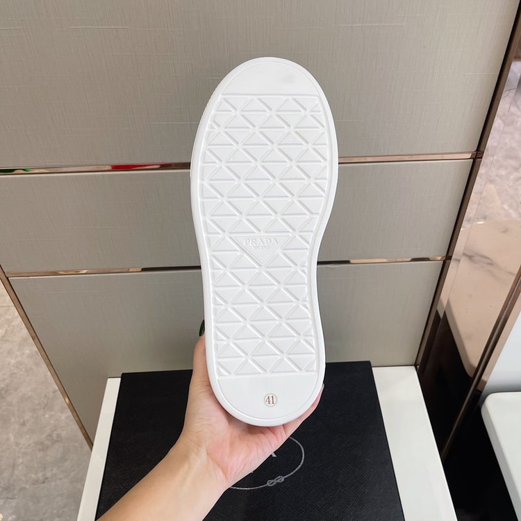 Prada Knit Fabric Boots White For Men 1.4in/35mm PRD