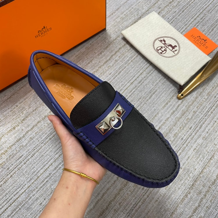 Hermes Irving Loafer Blue/Black For Men