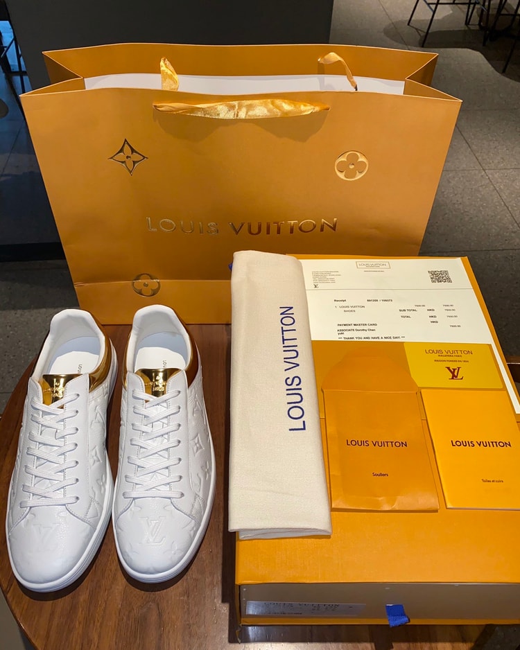 Louis Vuitton Luxembourg Sneaker White/Gold For Men LV
