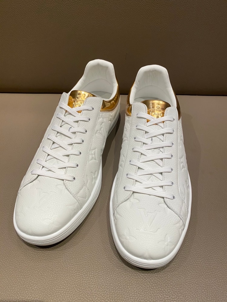 Louis Vuitton Luxembourg Sneaker White/Gold For Men LV