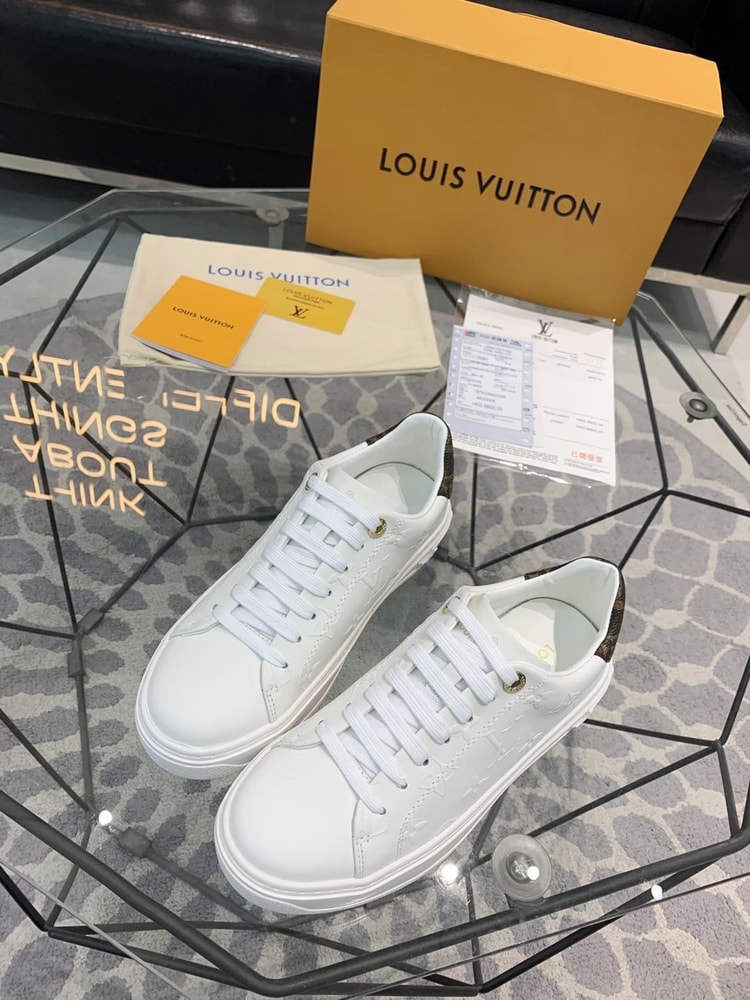 Louis Vuitton Time Out Sneaker White For Women LV 1AAE5O