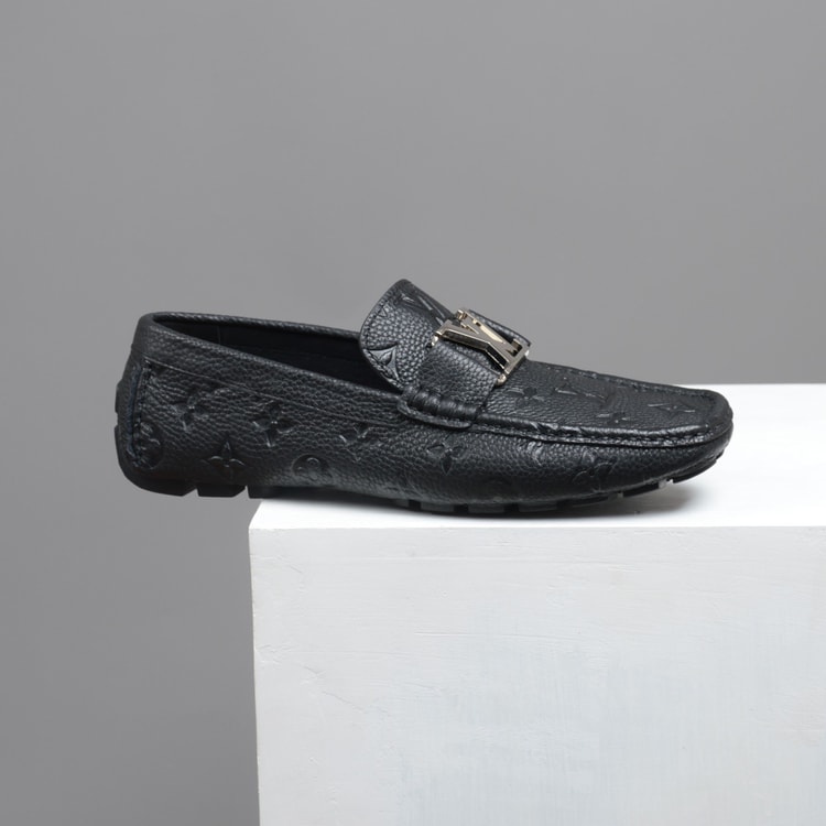 Classic Black Moccasin Shoes - 1A9F9Q