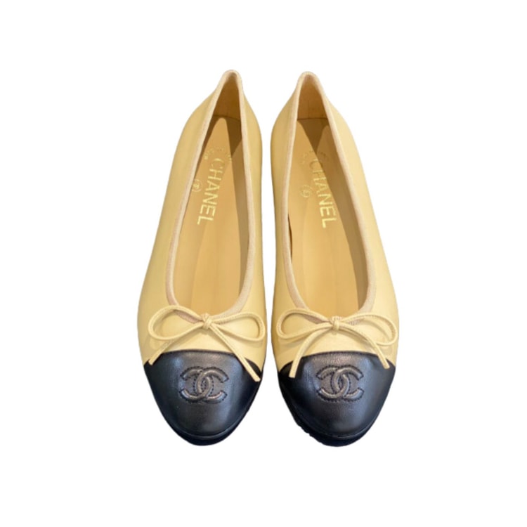 Chanel Ballet Flats Beige For Women