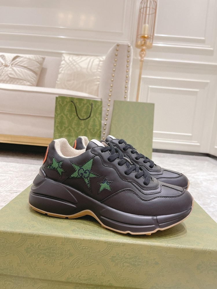 Gucci Rhyton Sneaker With Stars Black For Men 665604 2SHD0 1060