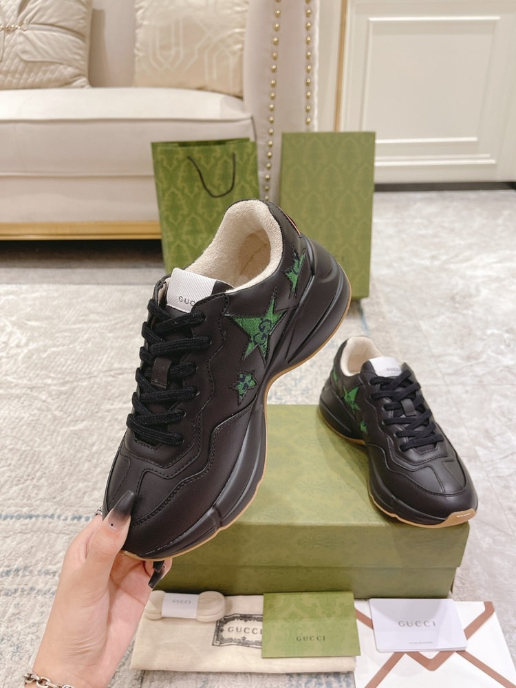 Gucci Rhyton Sneaker With Stars Black For Men 665604 2SHD0 1060