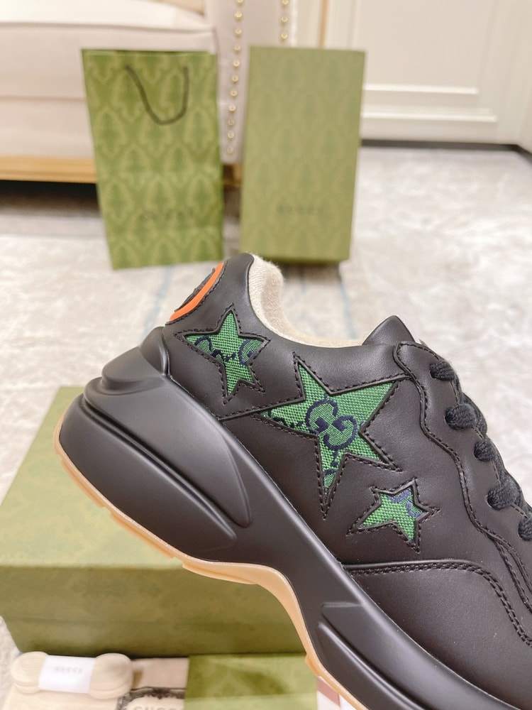 Gucci Rhyton Sneaker With Stars Black For Men 665604 2SHD0 1060