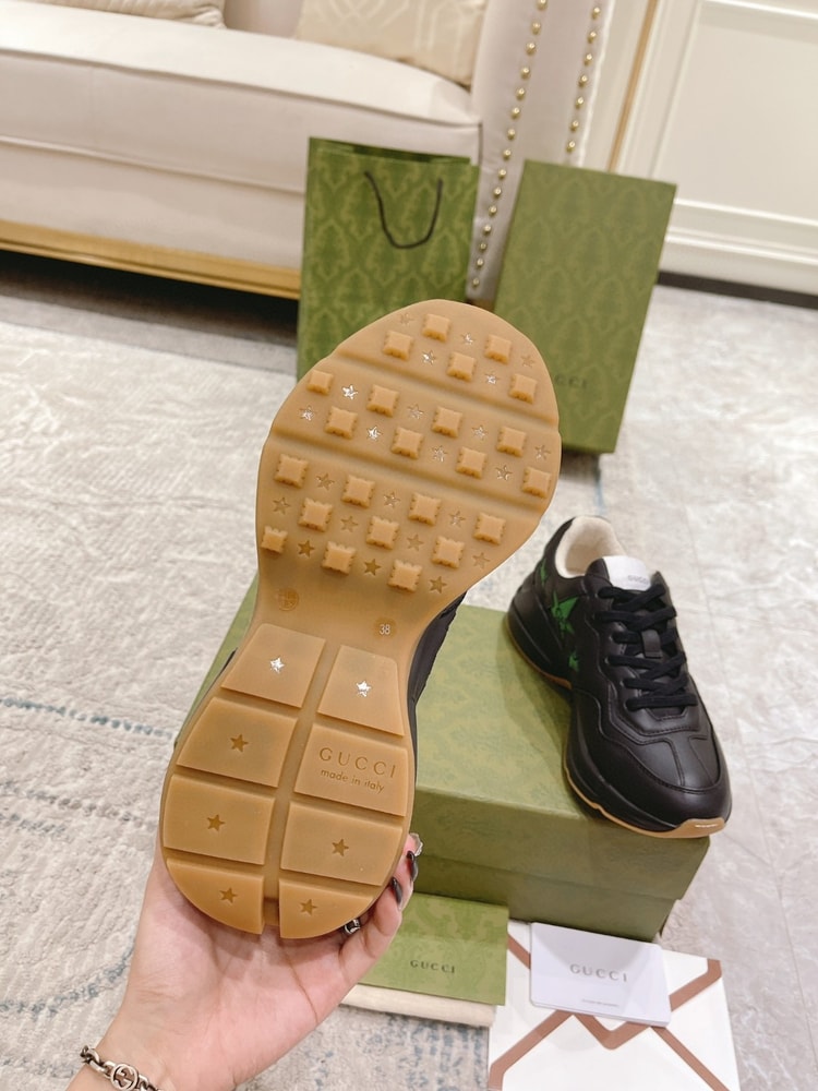 Gucci Rhyton Sneaker With Stars Black For Men 665604 2SHD0 1060