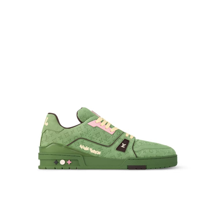 Louis Vuitton Trainer Sneaker Green For Men 1ACR6E