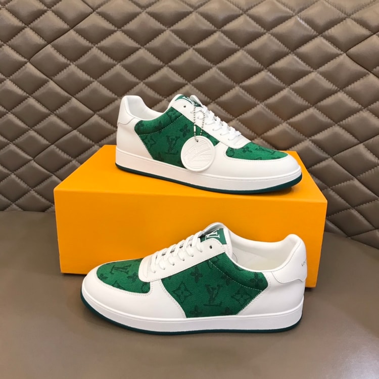 Louis Vuitton Rivoli Sneaker Monogram Metallic Canvas Green/White For Men LV