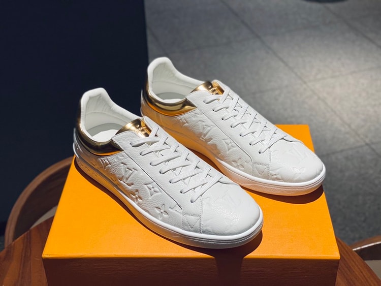 Louis Vuitton Luxembourg Sneaker White/Gold For Men LV