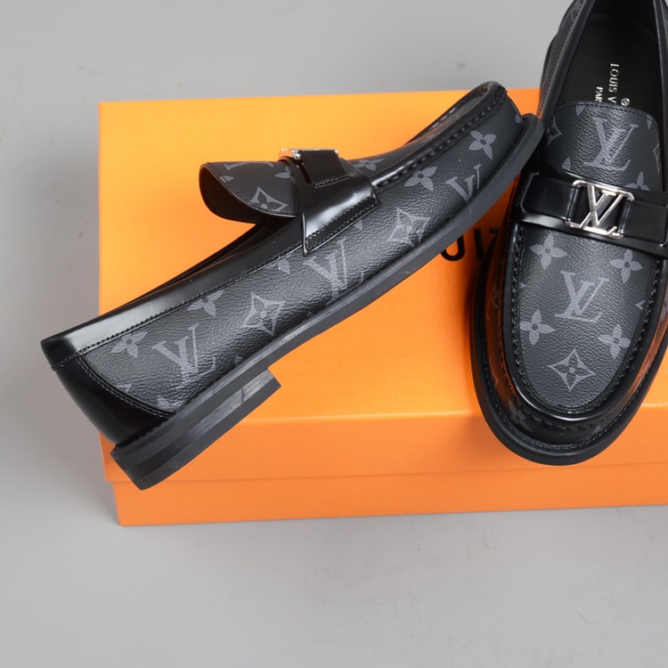 Louis Vuitton Monte Carlo Mocassin Canvas Black For Men