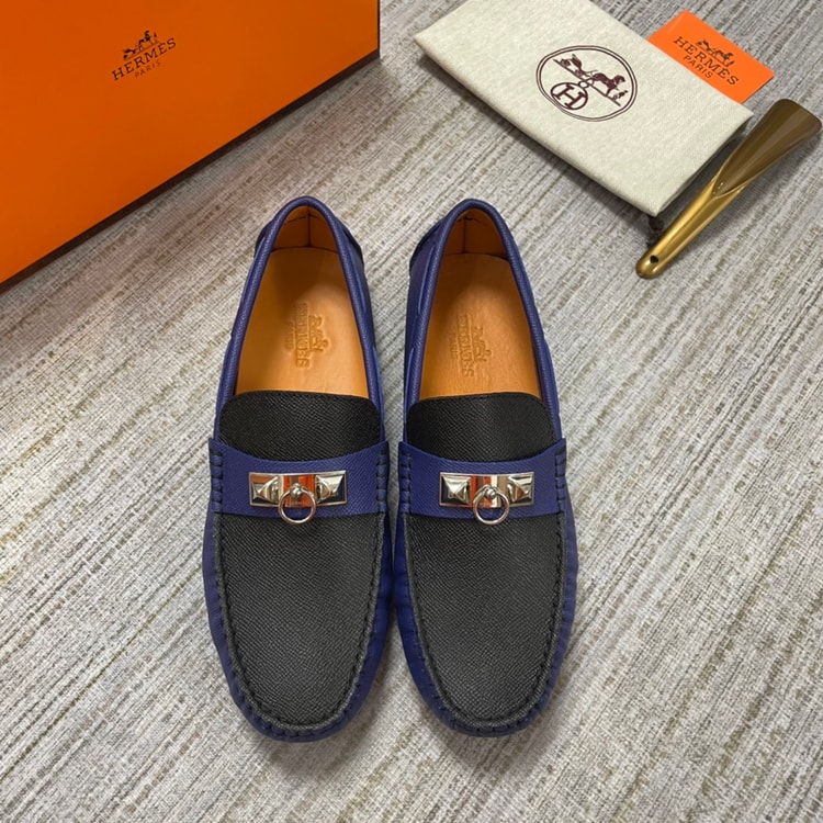 Hermes Irving Loafer Blue/Black For Men