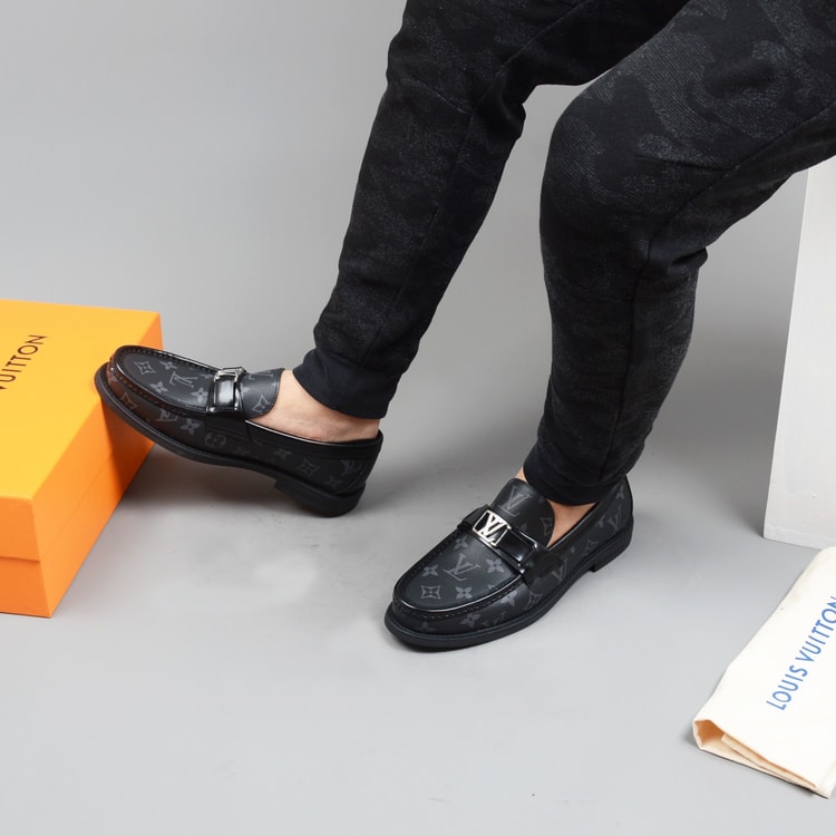 Louis Vuitton Monte Carlo Mocassin Canvas Black For Men