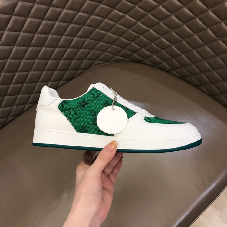 Louis Vuitton Rivoli Sneaker Monogram Metallic Canvas Green/White For Men LV