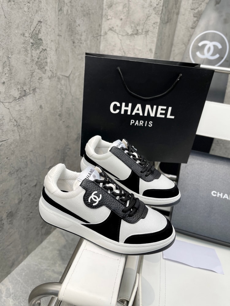 Chanel Sneakers White/Black For Women, Women's Shoes
