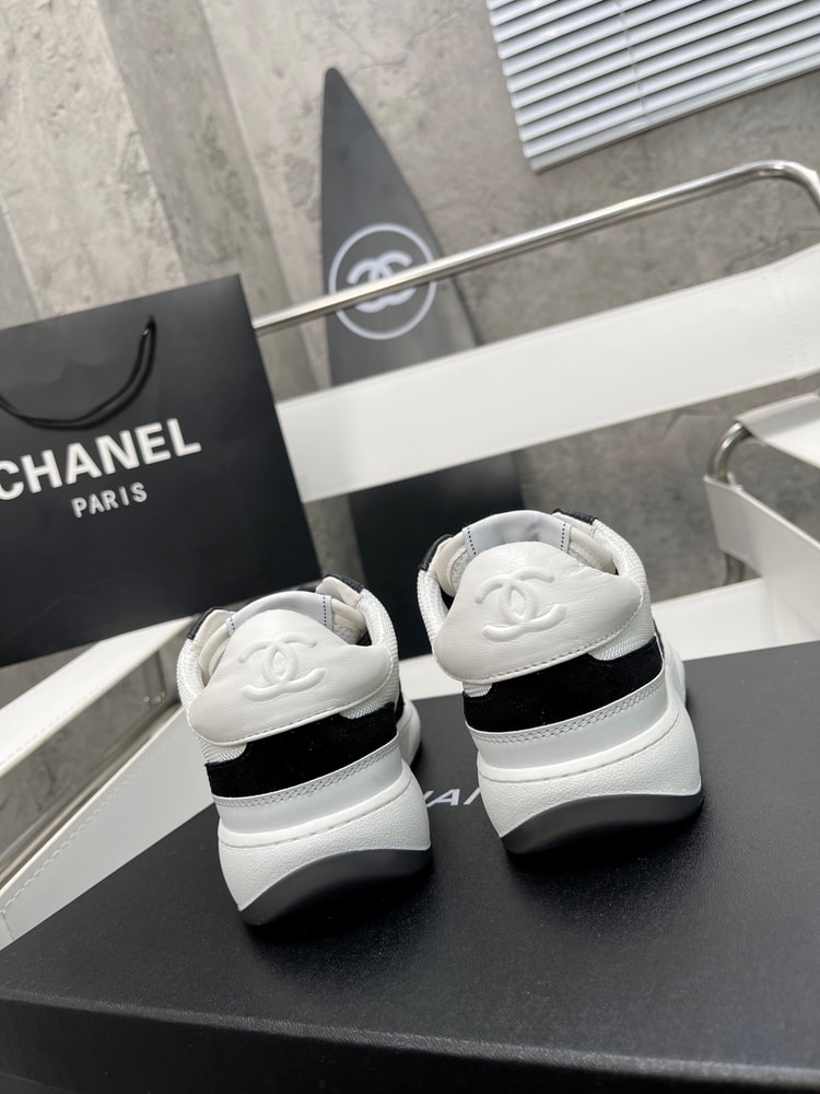 Chanel Sneakers White/Black For Women, Women's Shoes