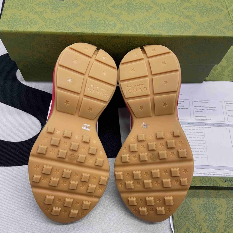 Gucci GG Rhyton Sneaker White And Red For Men