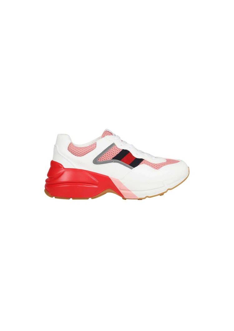 Gucci GG Rhyton Sneaker Pink And Red For Men