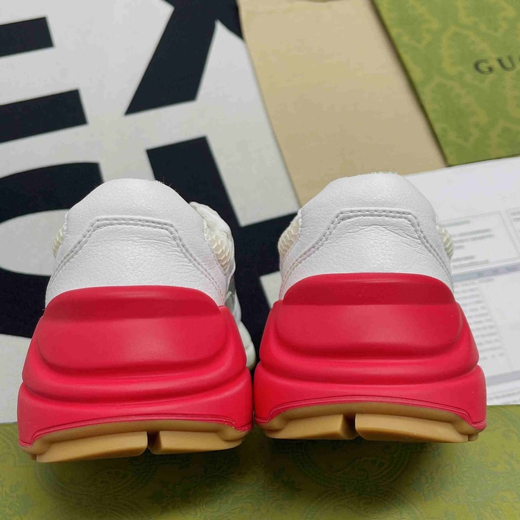Gucci GG Rhyton Sneaker White And Red For Men