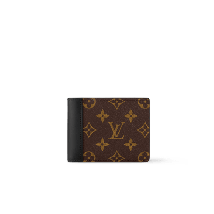 Louis Vuitton Multiple Wallet Monogram Macassar Black For Men, Men's Wallet 12cm LV M69408