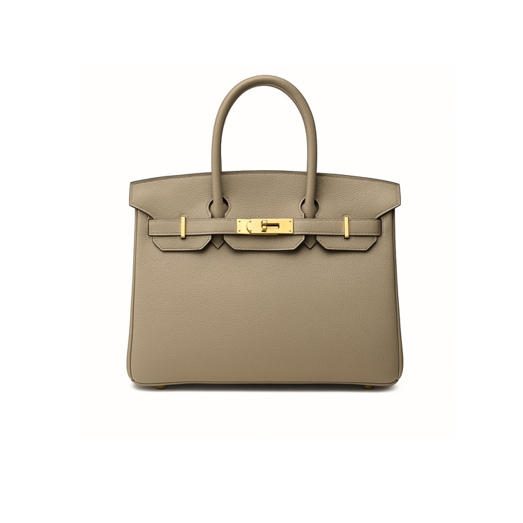 Hermes Brikin 30 Beton Togo Light Brown For Women 30cm / 11.8in
