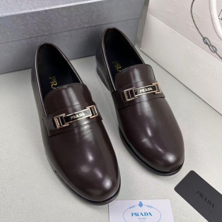 Prada Leather Loafer Brown For Men