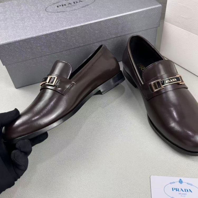 Prada Leather Loafer Brown For Men
