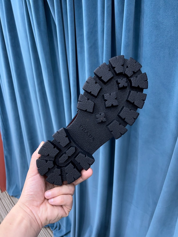 Prada Monolith Brushed Loafers Black For Women 2.4in/60mm