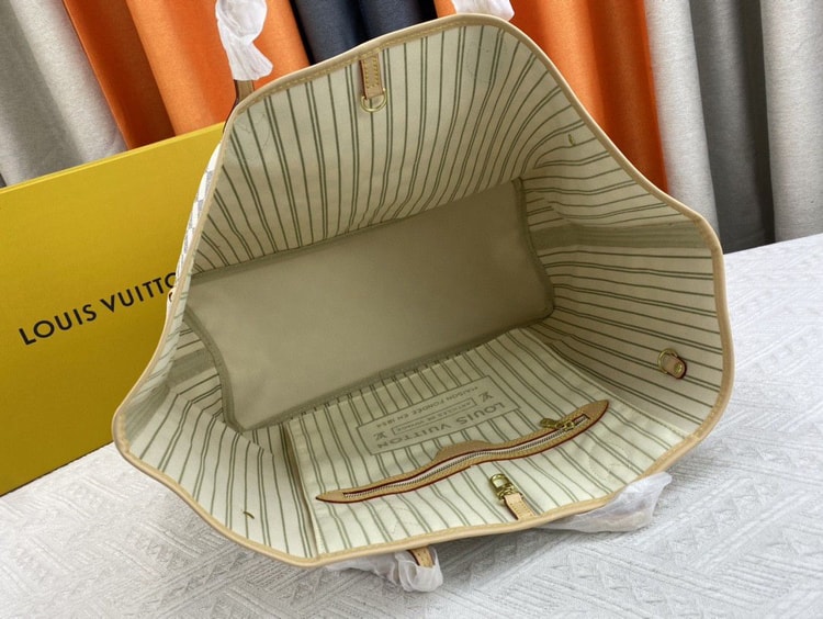 Louis Vuitton Neverfull GM Tote Bag Damier Azur Canvas Beige N41360