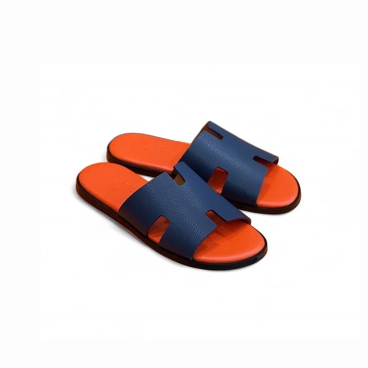 Hermes Izmir Sandal Orange/Blue For Men, Men's Shoes