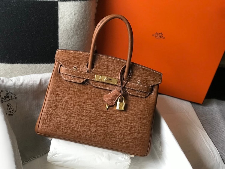 Hermes Birkin Brown Togo Gold Hardware Bag For Women, Women's Handbags, Shoulder Bags 30cm/12in