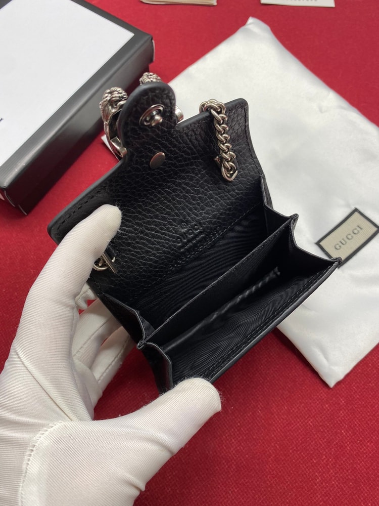 Gucci Dionysus Black Chain Super Mini Bags For Women 11cm/4.3 GC