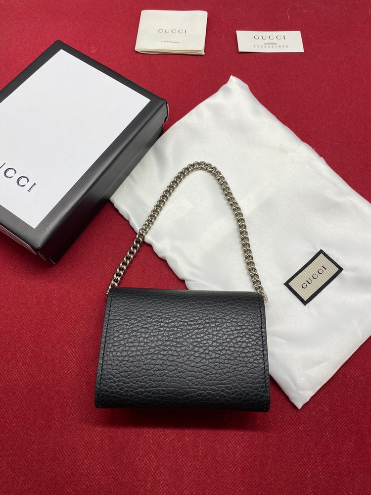 Gucci Dionysus Black Chain Super Mini Bags For Women 11cm/4.3 GC