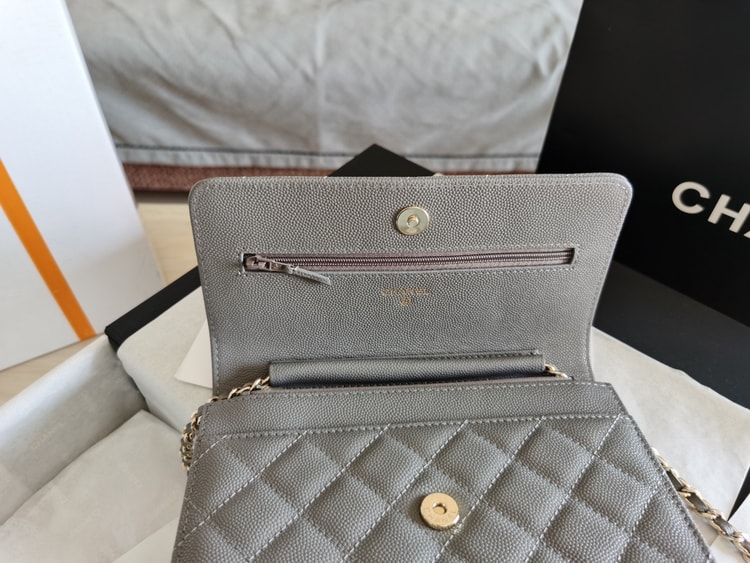 Chanel Mini Flap Bag Grey