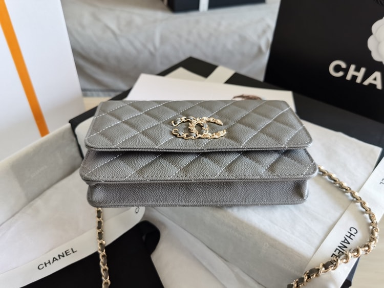 Chanel Mini Flap Bag Grey