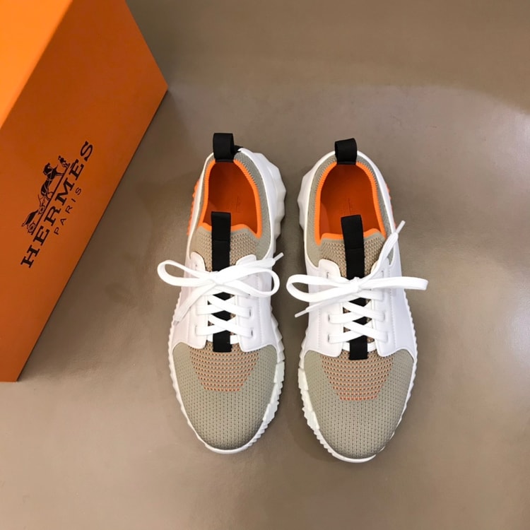 Hermes Depart Sneaker White/Light Grey For Men