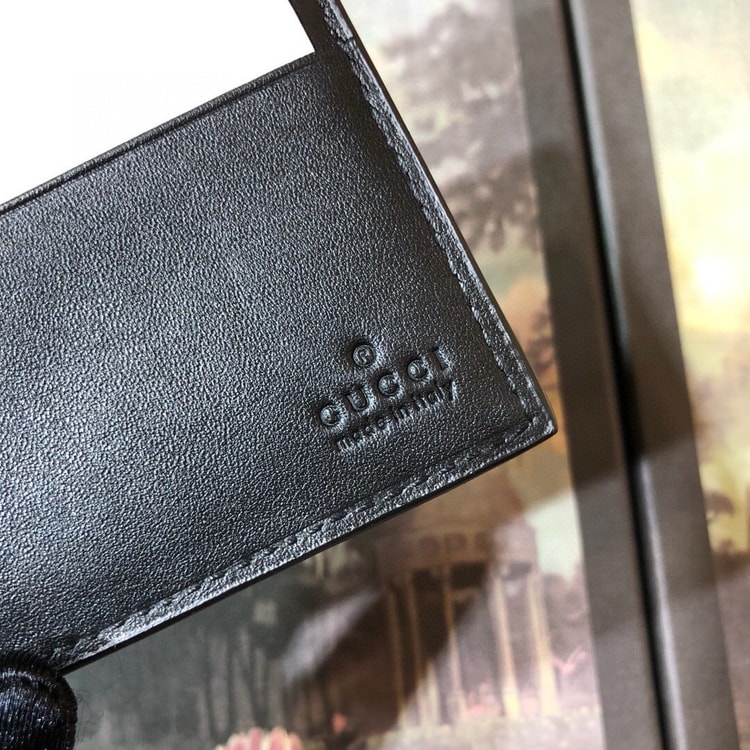 Gucci Signature Web Wallet Black Green and red Web For Men 4.5in/11cm GG 408827 CWCLN 1060