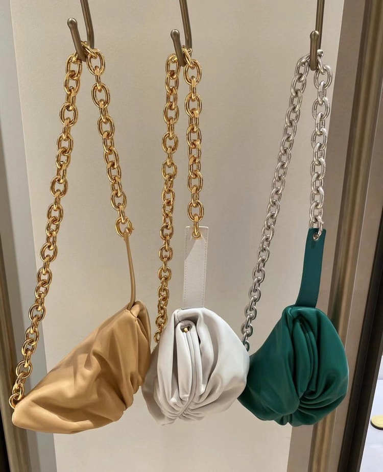 Bottega Veneta Chain Pouch White, For Women, Women’s Bags 12.2in/31cm