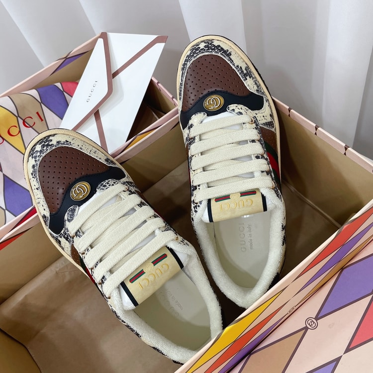 Gucci Women's Screener Sneaker Beige For Women GG